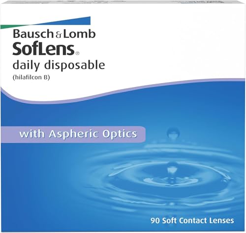 Bausch + Lomb SofLens Daily Disposable Tageslinsen, sphärische Kontaktlinsen, weich, 90 Stück BC 8.6 mm / DIA 14.2 / -3.25 Dioptrien