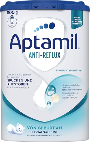 Aptamil Anti-Reflux - Komplettnahrung von Geburt an, Zum Diät Management, Bei Spucken & Aufstoßen, Babynahrung, Milchpulver, 1x 800 g