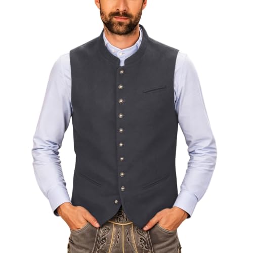 Generisch Oktoberfest Herren Outfit Trachtenweste Weste Tracht