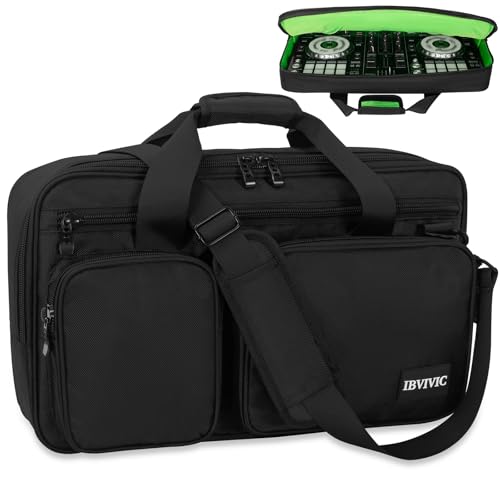 OUUTMEE DJ Controller Tragetasche, 58 x 36 x 10cm, DJ Protector Bag mit Schulterriemen, passend für Pioneer DDJ SR2 RR SR/Denon MC4000 /Numark NVII/Mixtrack Pro 3 /NV Platinum