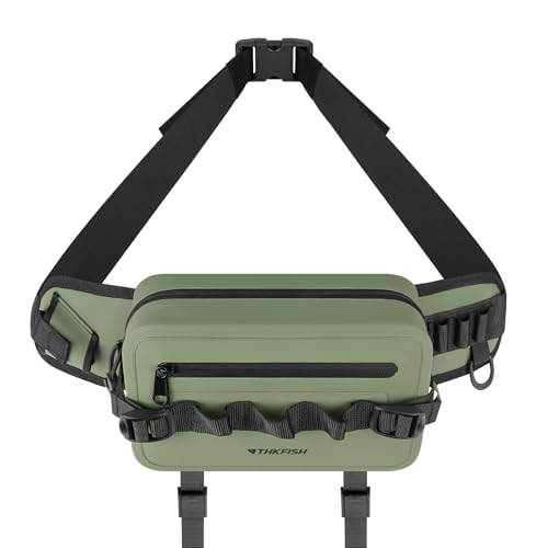 THKFISH Angeltasche Wasserdicht Hüfttasche IPX8, Bauchtasche Wasserdicht mit Luftdichtem Reißverschluss,für Outdoor-Fliegenfischertasche,Laufen, Sport im Freien, Training