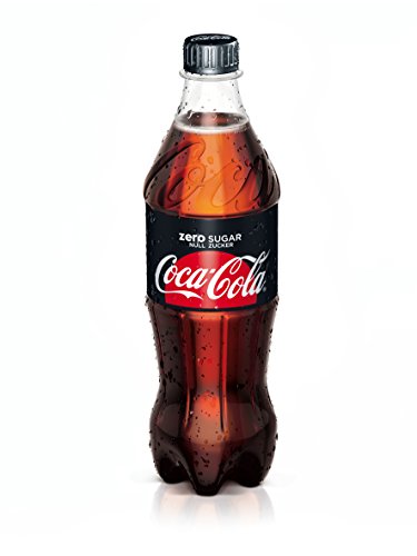 Coca-Cola Zero Sugar, Koffeinhaltiges Erfrischungsgetränk in stylischen Flaschen mit originalem Coca-Cola Geschmack - null Zucker und ohne Kalorien, EINWEG Flasche (1 x 500 ml)