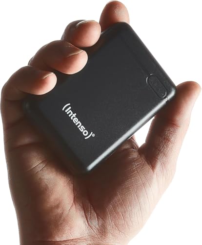 Intenso Powerbank XS10000 – 10.000 mAh – Kompakter externer Akku für Smartphone, Tablet & Kamera, USB-C, USB-A, microUSB, Schnelles Laden, Schwarz