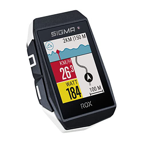 SIGMA ROX 11.1 EVO White | Fahrradcomputer kabellos GPS & Navigation inkl. GPS Halterung | Outdoor Navigation mit Smarter Funktionsvielfalt | Tacho mit Höhenmessung