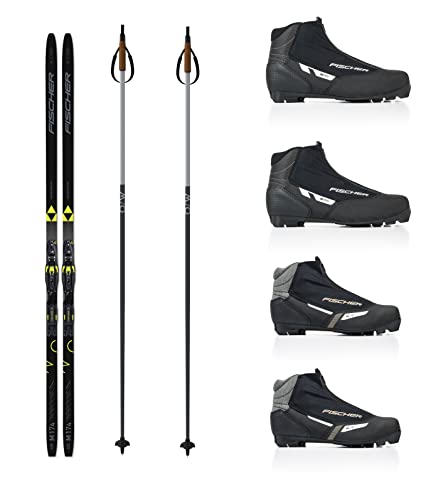 Fischer Langlaufski-Set ORBITER klassisch + Bindung + Schuhe + Stöcke (XL (189 cm Länge - für 95 bis 105 Kg))