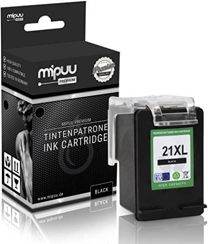 Mipuu Tinte kompatibel für HP 21XL 21 XL C9351CE Black passend für HP Officejet 4315 PSC 1410 1415 Deskjet F4180 F4140 F2180 F2180 F375 F380 D2460