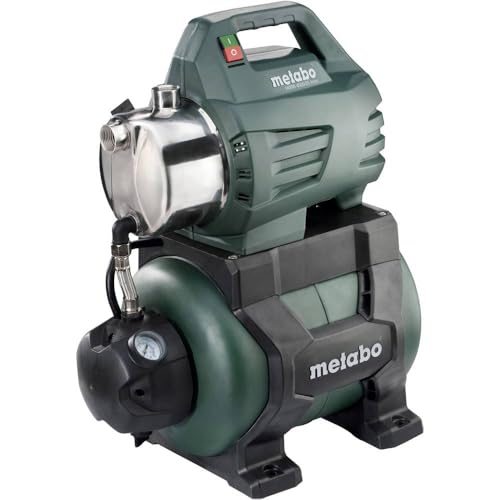 Metabo Hauswasserwerk HWW 4500/25 Inox – 600972000 – Nennaufnahmeleistung: 1300 W – Max. Fördermenge: 4500 l/h – Ideal für 1-3 Regner – Max. Förderhöhe: 48 m – 4,8 bar