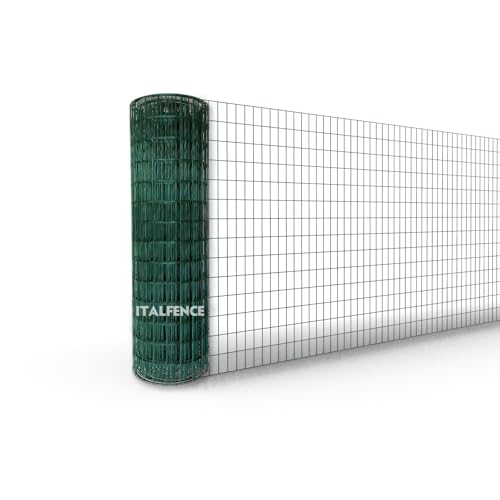 Italfence - Schweißgitter, verzinkt und grün kunststoffbeschichtet, 25m (verschiedene Höhen) [Ø2,30mm, 100cm]