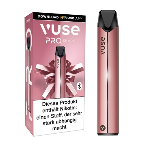 Vuse PRO Smart E-Zigaretten Starter-Set mit Zugautomatik, Stilvolle Vape mit Bluetooth Funktion, Cloud-Control Feature, Schnellladefunktion, Pod-System, Keine einweg ePod caps enthalten, Farbe: Pink