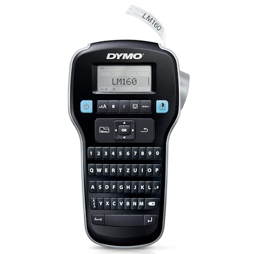 DYMO LabelManager 160 Tragbares Beschriftungsgerät | Etikettiergerät mit QWERTZ Tastatur & Einfache Textbearbeitung | für D1 Etiketten in 6, 9 und 12mm Breite