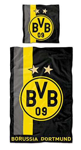 Borussia Dortmund Bettwäsche Streifenmuster, 135x200cm