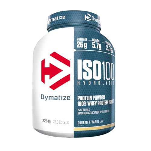 Dymatize ISO 100 Hydrolyzed Gourmet Vanilla 2264g - Whey Protein Hydrolysat + Isolat Pulver