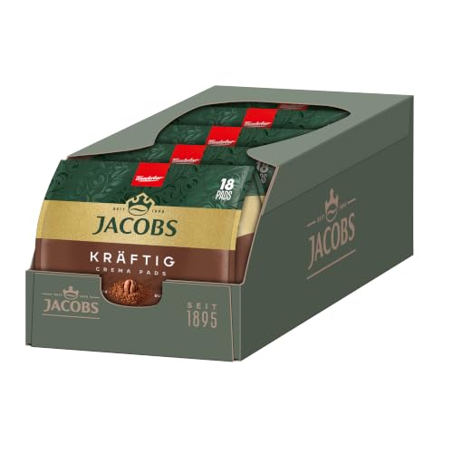 Jacobs Pads Crema Kräftig, Senseo kompatible Pads, 5 x 18 Getränke, 90 Kaffeepads