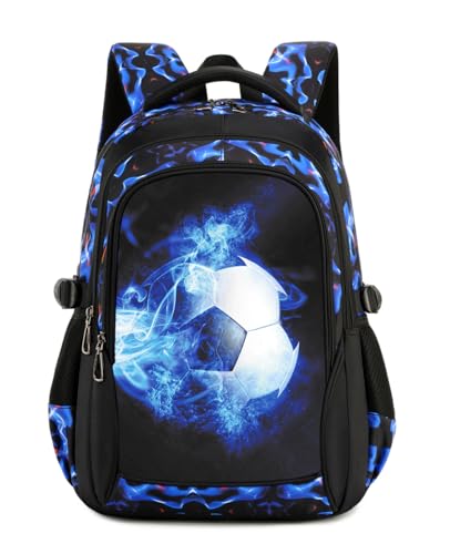 Lmwzh schulrucksack jungen rucksack teenager schultasche jungen schulranzen 5 klasse Wasserdicht und leicht school bag (Blau)
