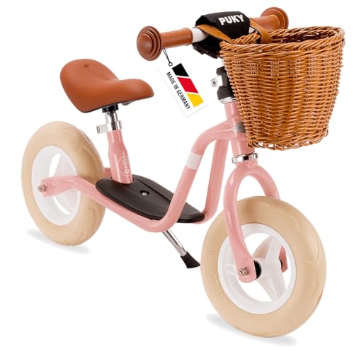 PUKY LR M Classic | sicheres und stylisches Laufrad | Lenker & Sattel höhenverstellbar | rutschfestes Trittbrett | für Kinder ab 2 Jahren (Retro-Rosé)