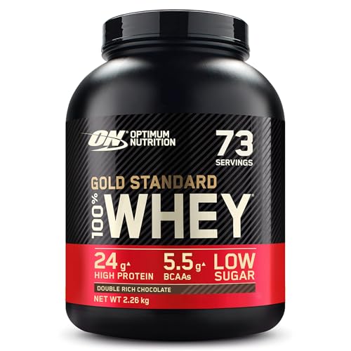Optimum Nutrition Gold Standard 100% Whey, Proteinpulver, Geschmack Double Rich Chocolate, 2.26kg, 73 Portionen