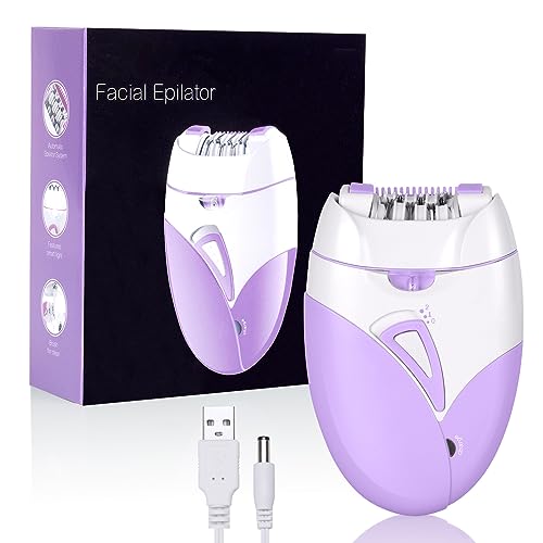 URAQT Epilierer Damen, Epiliergerät für Haarentfernung mit Massagerollen, Sanfte Langanhaltende Epilator Damenrasierer, Rasierer Aufsätze für Körper, Peeling, Reinigung, Tasche, Geschenk Frau(Lila)