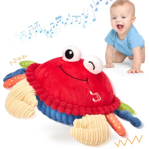 hahaland Krabbe Baby Spielzeug 6–12 Monate, Musikalisches Krabbelspielzeug