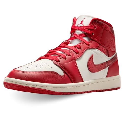 Nike Schuhe Wmns Air Jordan 1 Mid Se Code HJ9337-106 Weiß, Weiß und Rot., 38.5 EU