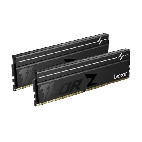 Lexar Thor Z Series OC DDR5 RAM 32GB Kit (2x16GB) 6000MHz CL36, DRAM 288pin UDIMM Desktop Speicher, PC Memory Hochleistungs-Computerspeicher für Intel XMP 3.0/AMD EXPO, für AI, Gaming, 1,4V
