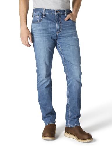 Carhartt, Herren, Rugged Flex® Jeans mit 5 Taschen, gerader Passform und schmal zulaufendem Bein, Houghton, W42/L32