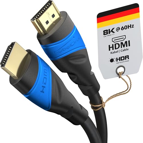 KabelDirekt – 8K & 4K HDMI Kabel – 1,5m – Entwickelt in Deutschland – Für jedes HDMI-Kabel Setup (10K, 8K@60Hz & 4K@120Hz, High Speed HDMI mit Ethernet, Blu-ray, PS5, Xbox Series, Switch)