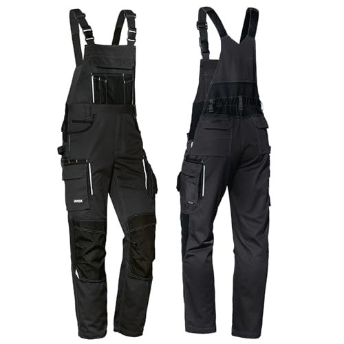 Uvex Tune-up Männer-Cargohose - Latz-Bundhose für die Arbeit - Schwarz - 54