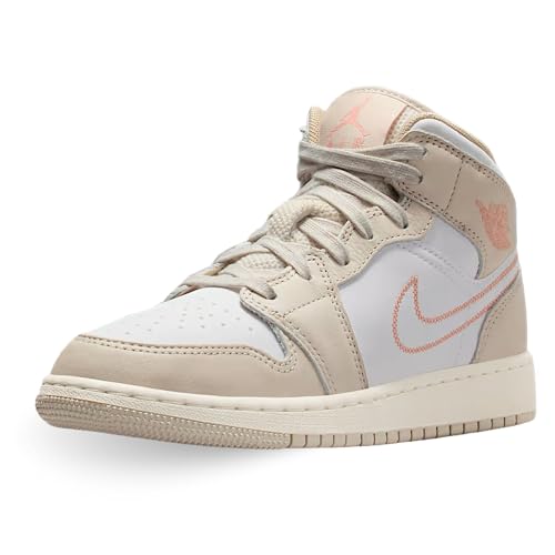 Nike Schuhe Air Jordan 1 Mid Se (GS) Code HQ5879-100 Weiß Mädchen, Weiß, 39 EU