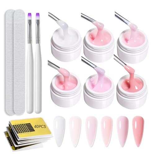 Builder Gel for Gel Nails 6 Farben Nails UV Set Aufbaugel für Gelnägel