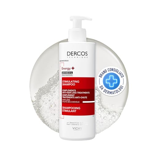 VICHY Anti-Haarverlust Vital-Shampoo+ für sensible Kopfhaut, Stärkt die Verankerung der Haarwurzel, Mit Aminexil, Dercos Anti-Haarverlust, 400 ml