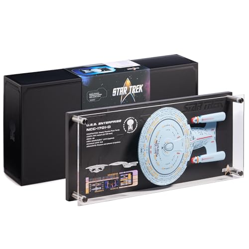 Numskull Star Trek USS Enterprise NCC-1701-D Replik-Plaque 15x7 (38x17,5 cm) – Offizielles Star Trek-Merchandise – Wandmontierbares Sammlerstück