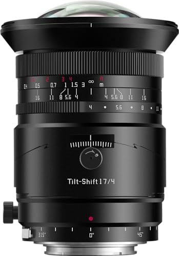 TTARTISAN 17mm F4 ASPH FE Vollformat Tilt-Shift Objektiv für Sony, mit 104° Ultraweitwinkel-Sichtfeld, 360°-Drehung, Bildkreis auf Mittelformatebene, Kompatibel mit Sony E-Mount-Kameras