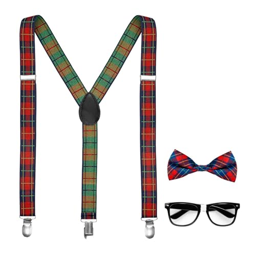 W WIDMANN MILANO Party Fashion 68551 - Verkleidungsset Nerd, Hosenträger, Fliege und Brille, College, Schüler, Schulmädchen, Karneval, Mottoparty