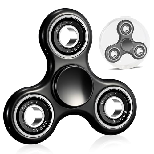 SCIONE Fidget Spinner Sensory Hand Fidget Spielzeug,Angst Stress Relief Party Bag Fillers für Kinder Erwachsene Goodie Bag Stuffers (Schwarz)