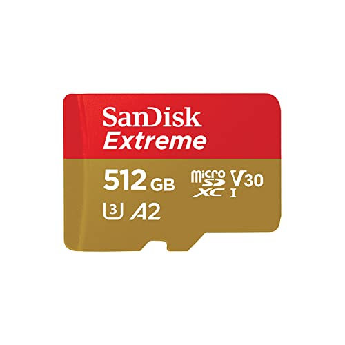SANDISK 512GB Extreme microSD Karte + Adapter, bis zu 190MB/s Lesen