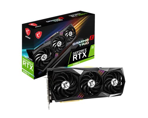MSI GeForce RTX 3080 Ti GAMING X TRIO 12G Gaming Grafikkarte - NVIDIA RTX 3080 Ti, GPU 1770 MHz, 12 GB GDDR6X Speicher