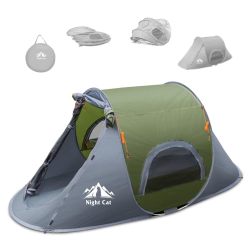 Night Cat Wurfzelt 1 Man Camping: 3s Set Up for Outdoor | Schnell Auf - Und Abgebaut - Leicht Und Tragbar - Vielseitig Einsetzbar