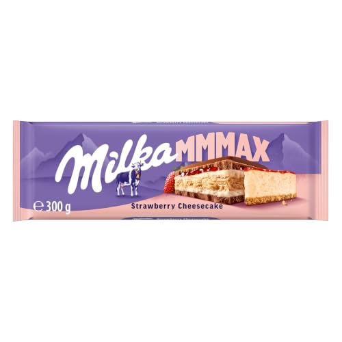 Milka MMMAX Strawberry Cheesecake Tafelschokolade, 300 g