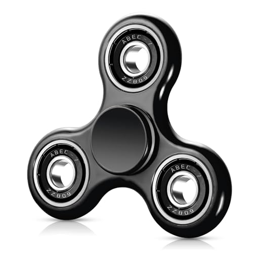SCIONE Fidget Spinner Sensory Hand Fidget Spielzeug,Angst Stress Relief Party Bag Fillers für Kinder Erwachsene Goodie Bag Stuffers (Schwarz)