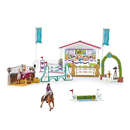 SCHLEICH 42440 Freundschaftsturnier, für Kinder ab 5-12 Jahren, Horse Club - Spielset