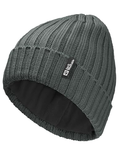 Jack Wolfskin Unisex Rib Knit Beanie-Mütze, Slate Green, Einheitsgröße EU