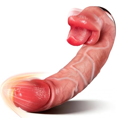 Dildo Vibrator Vibratorensets für Frauen Beheizbar Dildo - 3in1 AI-Sync Realistischer Dildos mit 10 Leck & Stoßmodi für Klitoris G-Punkt Anal, Soft Silikon Penis Sexspielzeug für Frauen Paar