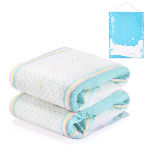 LittleForBig Verstellbarer Klettverschluss Erwachsenen Gedruckten Windeln 2 Stück - Baby Parade (Large 91-121 cm)