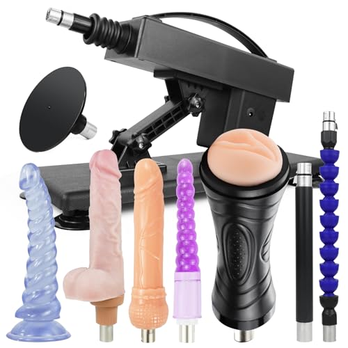 Anngeok Standard Sexmaschine Stoßfunktion Frauen Love Machines Extrem Sexspielzeug Leise Stark Teleskopisch Masturbator Maschine Fickmaschine mit 8 Zubehör Dildos and Verlängerungsrohr