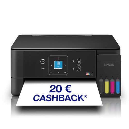 Epson EcoTank ET-2922 | Für vielbeschäftigte Haushalte | Wi-Fi | A4 | Drucken, Kopieren, Scannen | LC-Display | AirPrint-kompatibel | Kompakt | Enthält bis zu 3 Jahre Tinte