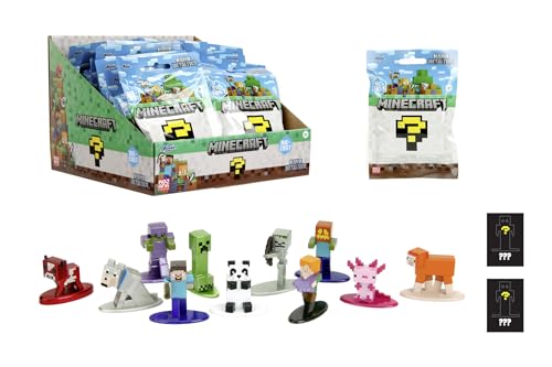Jada Toys Minecraft Figur (1 Stück in Mystery Blind-Tüte) - 1 von 13 detaillierten Nano Sammelfiguren aus Metall für Fans und Kinder ab 3 Jahre, Welle 5, Auswahl per Zufallslos, je ca. 4 cm