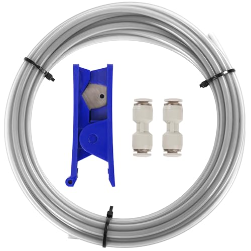Sovol 5m PTFE-Schlauch 2,5mm ID 4mm OD mit 2 Kupplungen & Schlauchschneider – Kompatibel mit Bambu Lab X1/X1C/P1P/P1S/A1/A1 Mini, K1/ K1 Max/Ender 3 V3 für Direktantrieb Extruder 3D Drucker-Zubehör