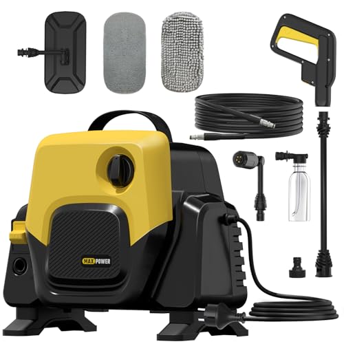Hochdruckreiniger mit 5-in-1Düse,Pressure Washer Druck Max100 bar,480 L/h Fördermenge, 5m Hochdruckschlauch,Druckreiniger Für Fahrrad, Haus, Terrasse,Auto