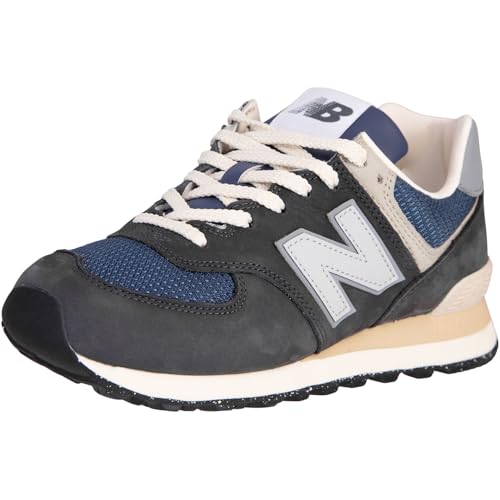 New Balance 574 Sneaker Trainer Schuhe (Black/Grey, EU Schuhgrößensystem, Erwachsene, Numerisch, M, 46.5)