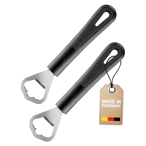 Westmark 2 Flaschenöffner/Kronkorkenöffner, Länge: je 17 cm, Stahl/Kunststoff, Gentle, Schwarz, 280822E4